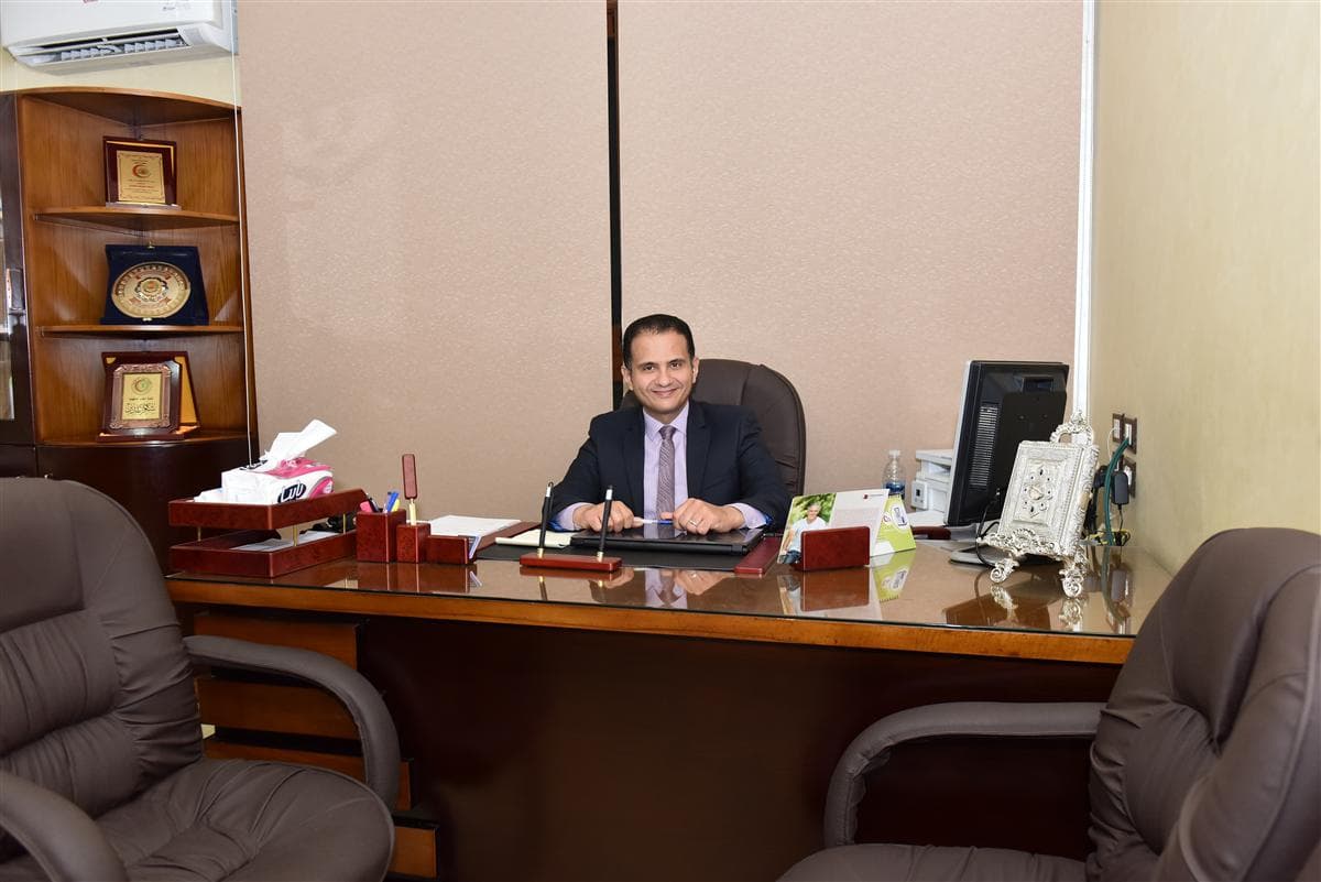 Prof. Dr. Ahmed Elshal in his clinic